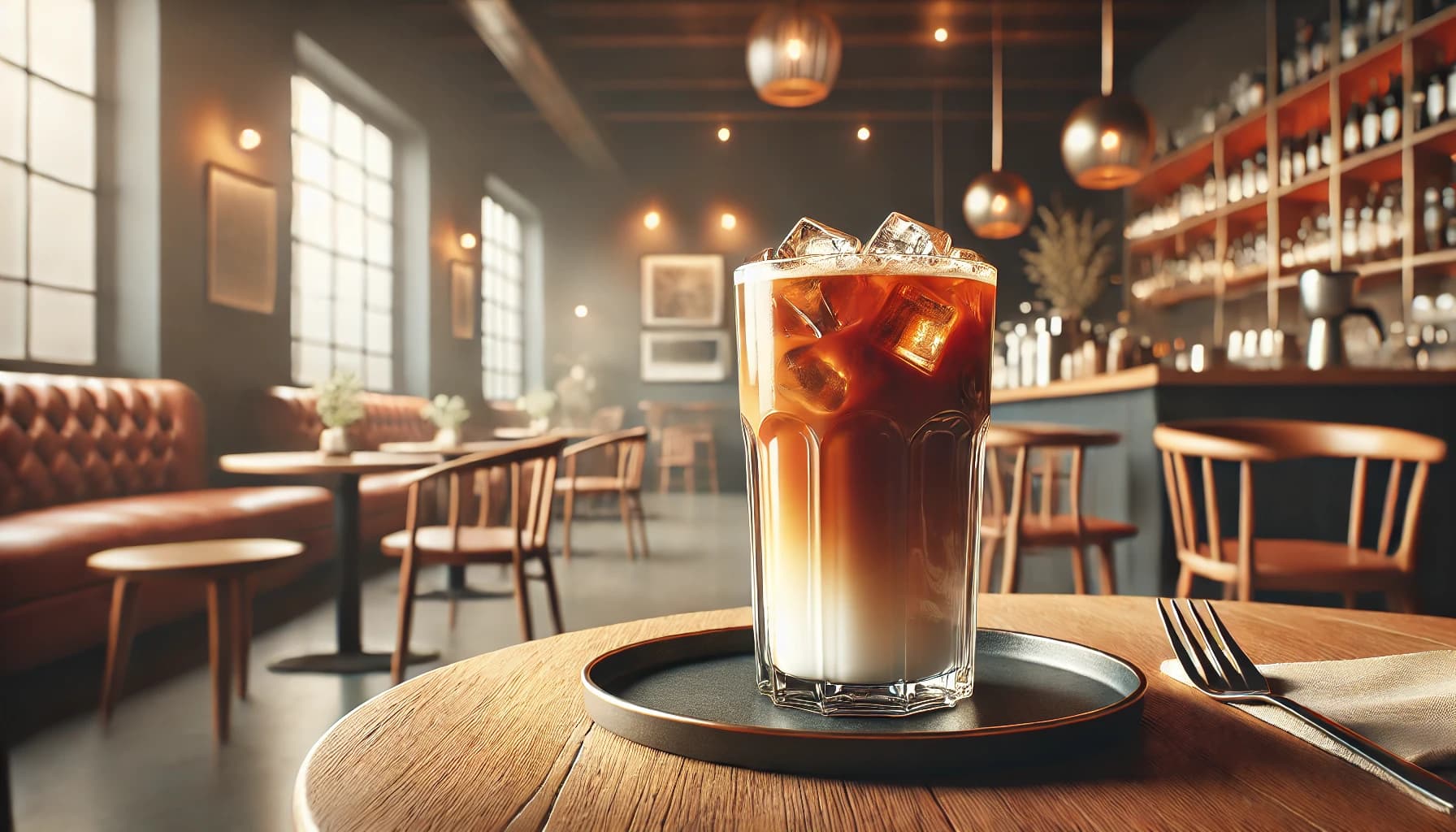 カフェのグラスの画像