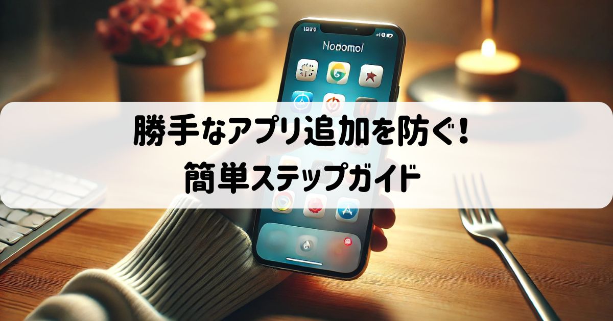 勝手なアプリ追加を防ぐ！簡単ステップガイド