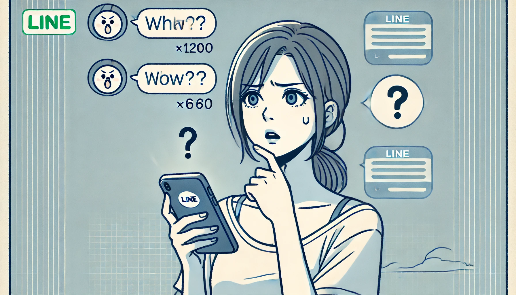 反応がなく戸惑う女性