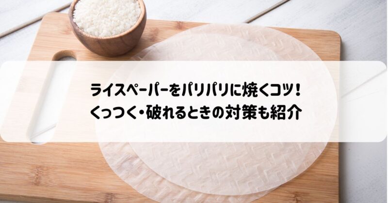 ライスペーパーをパリパリに焼くコツ！くっつく・破れるときの対策も紹介